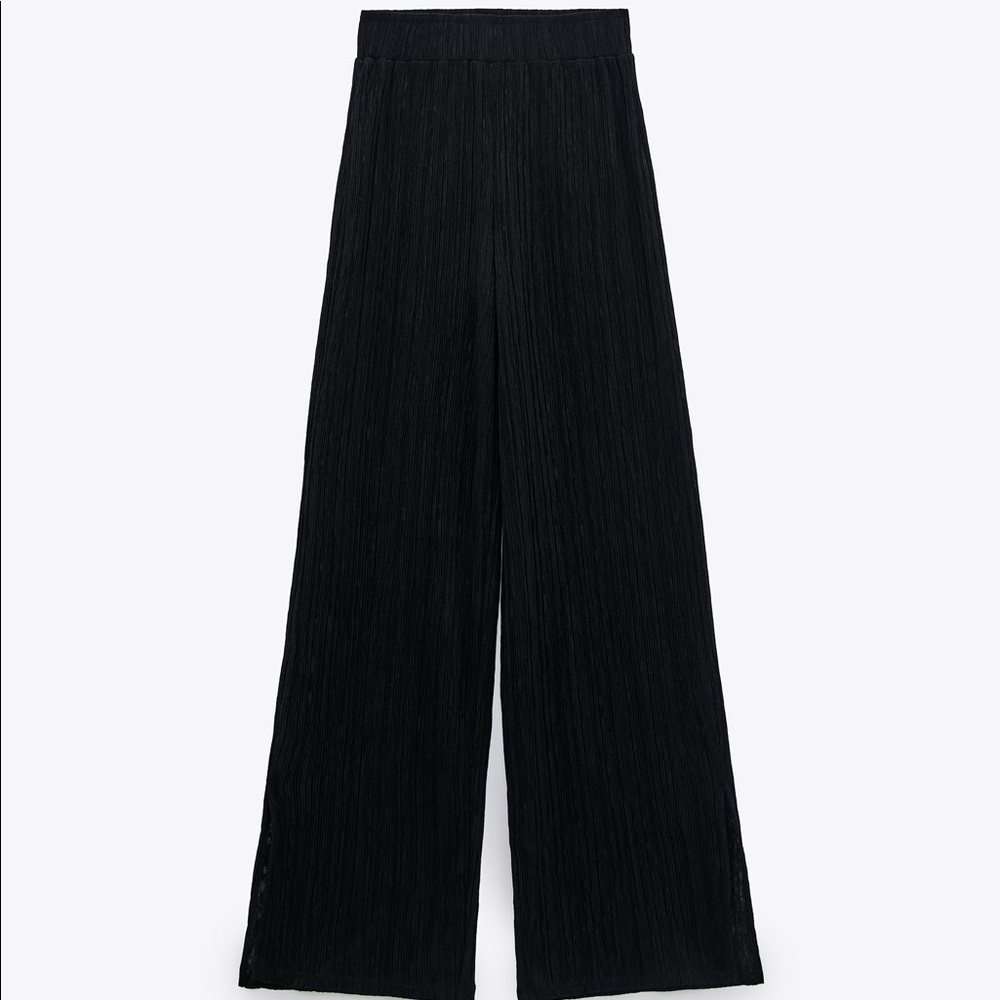 Zara Pleated Pants in Black